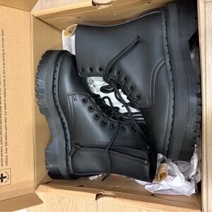 Dr. Martens Black Leather Combat Boots